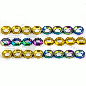 Arandelas de titanio M6 espaciador de junta cóncavo y convexo para pinza de freno de disco de bicicleta - Imagen 1 de 13