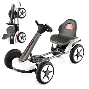 Foldable 12V Electric Kids Ride On Go Kart Ride on Toy Car With Flashing Light - Picture 1 of 10