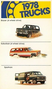 1978 Chevrolet Trucks Blazer Suburban Sportvan Vtg Dealer Advertising Postcard - Picture 1 of 2