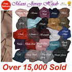 Top Quality Jersey Hijab Scarf Shawl Wrap Stretchy Big Large Plain Lycra Maxi