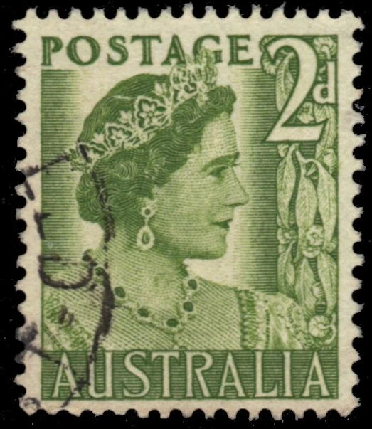 AUSTRALIA 231 (SG237) - Queen Mother Elizabeth "1951 Yellow Green" (pb74069) - Imagem 1 de 1