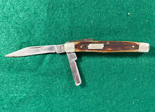 Vintage Antique Gescut Japan No. 13 Folding Pocket Knife Sabre Bone Handle