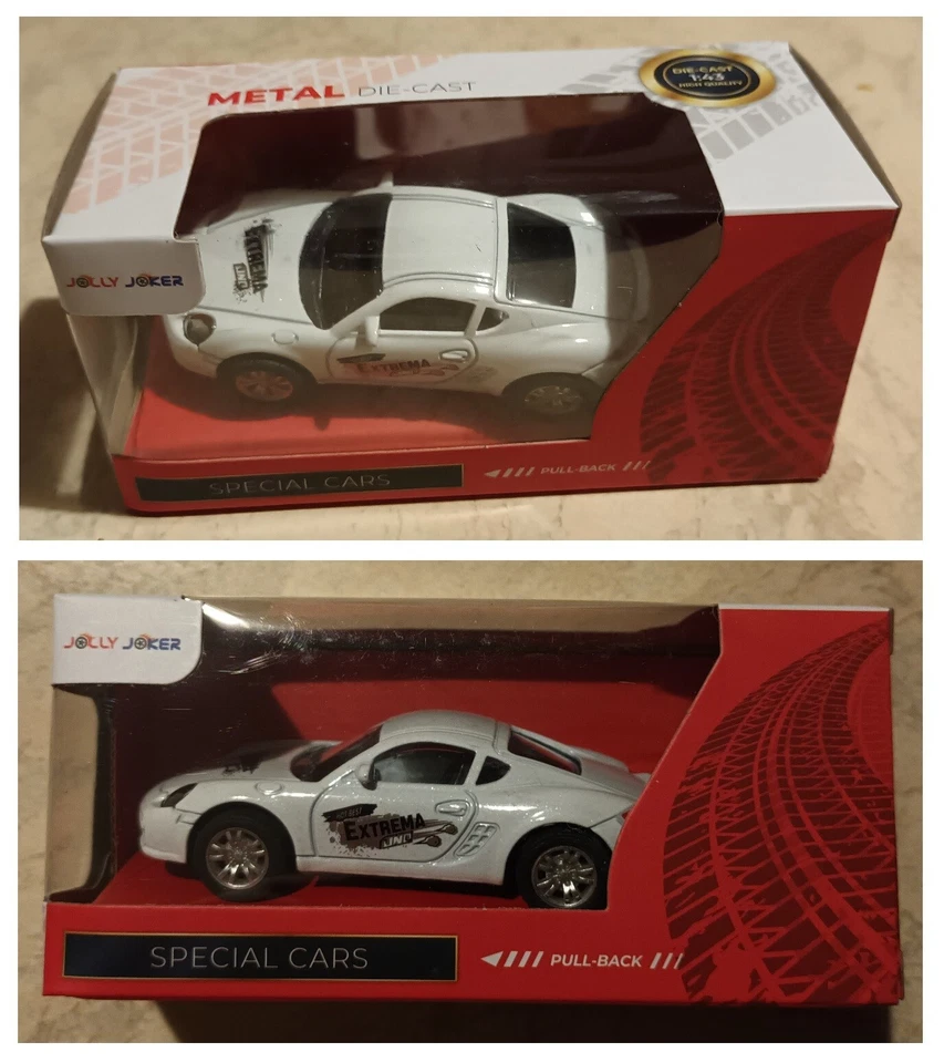 Jolly Joker metal die-cast Porsche bianca premium model 1:43 pull-back - Immagine 1 di 1