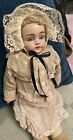 Antique Kestner German Shoulder Bisque Head & Arms  Doll Leather fabric Body 14”