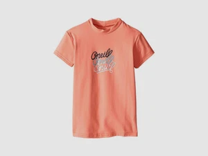 $50 O'neill Kid's Girl's Orange Short Sleeve Tee Rash Guard Swimwear Size 4 - Picture 1 of 1
