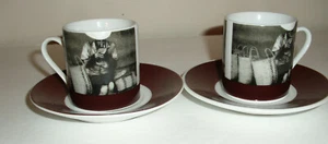 2 tazas y platillos Linea Cinema Espresso - Imagen 1 de 4