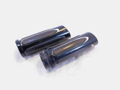Harley Davidson Dyna Sportster Softail Black Left & Right Handlebar Hand Grips - Изображение 1 из 4