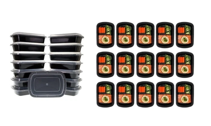 Freshware 15-Pk Meal Prep Containers 1 Compartment With Lids - 28 Oz - Image 1 of 1