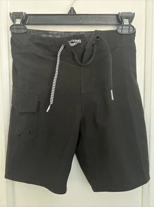 Volcom Youth Boys Mod-Tech Black Swim Trunks Shorts Cinch Fly Size 6 - Picture 1 of 6