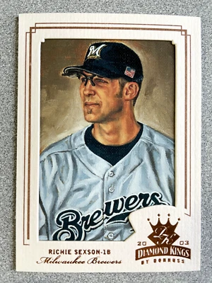 2003 Donruss Diamond Kings Richie Sexson Bronze Foil Card #114 Milwaukee Brewers - Image 1 of 2