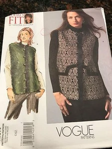 Vogue Nähmuster V2914 2914 Misses Weste ungeschnitten OSZ alle Größen enthalten NEU - Bild 1 von 2