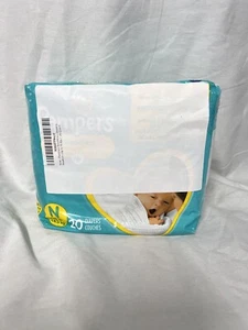 Pampers Swaddlers Size Newborn N  10lbs 20 Diapers New - Picture 1 of 2