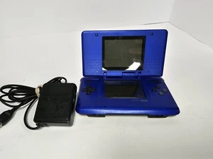 ** Nintendo DS Model NTR-001 Original Cobalt Blue w/ Charger *WORKS* NO STYLUS - Picture 1 of 6