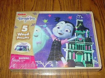 Disney Junior : Vampirina - 5 Wood Pack Puzzles Storage Box - Puzzle (SEALED) - Image 1 of 2
