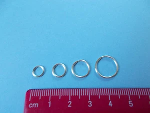 XSmall Small Medium & Large 18g Silber Infinity Ringe Piercing Creolen Ohrringe - Bild 1 von 2