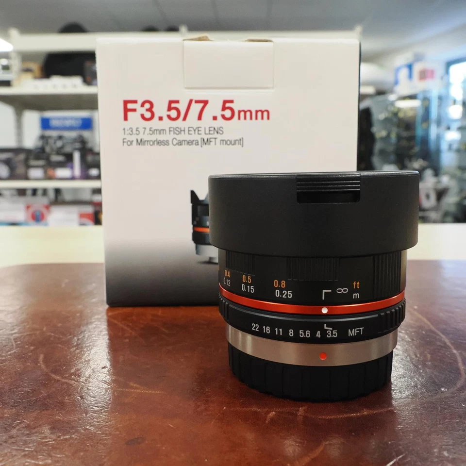 Used Samyang 7.5mm f3.5 UMC Fisheye - Micro 4/3 Fit - 12 Months Warranty - Image 1 of 4