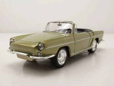 Renault Caravelle Cabrio 1959 Verde Modellino 1:24 Welly - Immagine 1 di 4