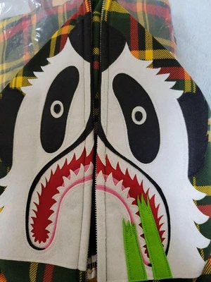 USED A BATHING APE ISETAN CHECK SHARK PANDA HOODIE UNUSED - Image 1 of 4