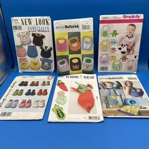 PATTERNS LOT 6 Baby Toddler clothes shoes carrier costume diaper bag GIFTS Uncut - Picture 1 of 20