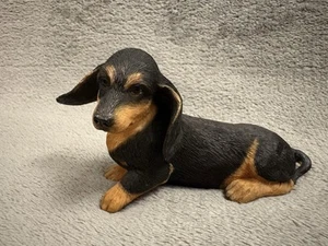 Country Artists 02015 Dachshund Puppy - Black & Tan Dog Ornament Statue 10cm VGC - Picture 1 of 10