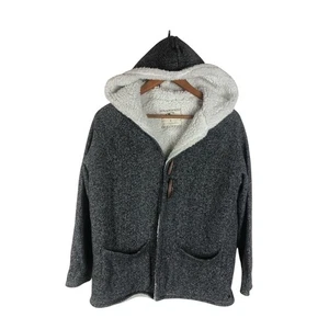 O'Neill Gray Sherpa Lined Long Sleeve Hooded Toggle Sweater Jacket Women’s Small - Picture 1 of 9