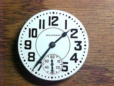 Waltham 16S 17J 16-A 5 Adjustments Open Face Pendant Set Nickel Movement - Image 1 of 4