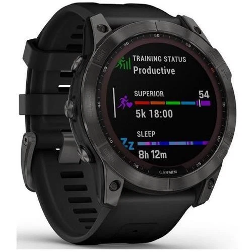 Garmin Fenix 7X Zaffiro Solare Orologio GPS Multisport 51MM Ardesia - Immagine 1 di 4