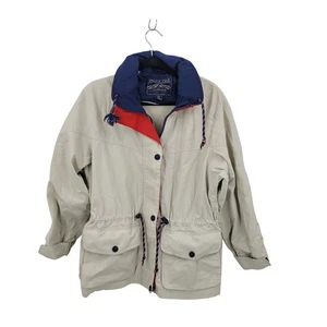 Pacific Trail Maritim Jacke Petite S beige Kordelzug Kapuze leicht Segeln - Bild 1 von 24