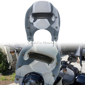 Smoke Windshield Windscreen w/Black Bracket For Harley Road King FLHR/I 1994-22 - Picture 1 of 24
