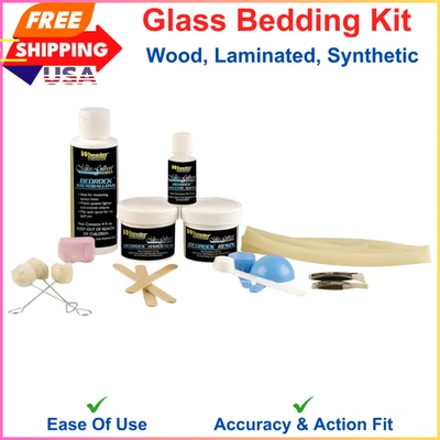 Wheeler Rifle Bedrock Glass Bedding Kit Resin,Hardener Set for Improved Accuracy - Image 1 of 4