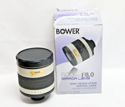 Bower 800mm F8.0 Mirror Lens High Resolution Digital Lens  For T- mount - Image 1 of 4