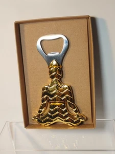 Release Your Zen Yoga Gold Plated Mid Weight Bottle Opener NWOT - Picture 1 of 4