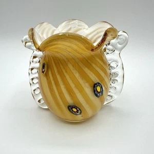 Vase Glas Murrine Millefiori Einschmelzungen Glaskunst Handgefertigt - Bild 1 von 13