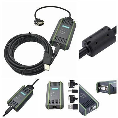 PLC Cable Fits Siemens S7 200/300/400 6ES7 972-0CB20-0XA0 USB-MPI+ PC USB-PPI - Image 1 of 4