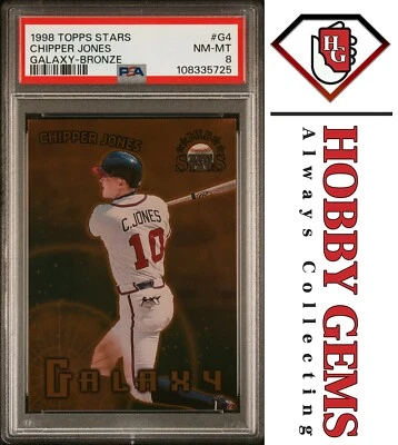 CHIPPER JONES PSA 8 1998 Topps Stars Galaxy Bronze #G4 56/100 - Image 1 of 2