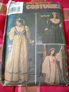 Simplicity 8102 Medieval Dress Pattrrn Size 16-20 Theater Halloween Costume - Picture 1 of 3