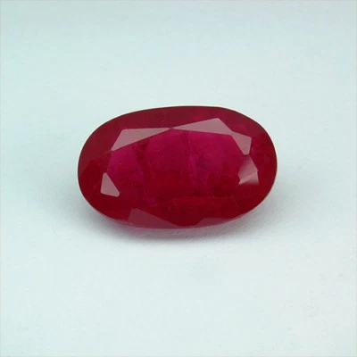💝 9.80 carats TOP PIGEON BLOOD RED RUBY OVAL LOOSE GEMSTONE ovale rubis rouge - Image 1 of 2