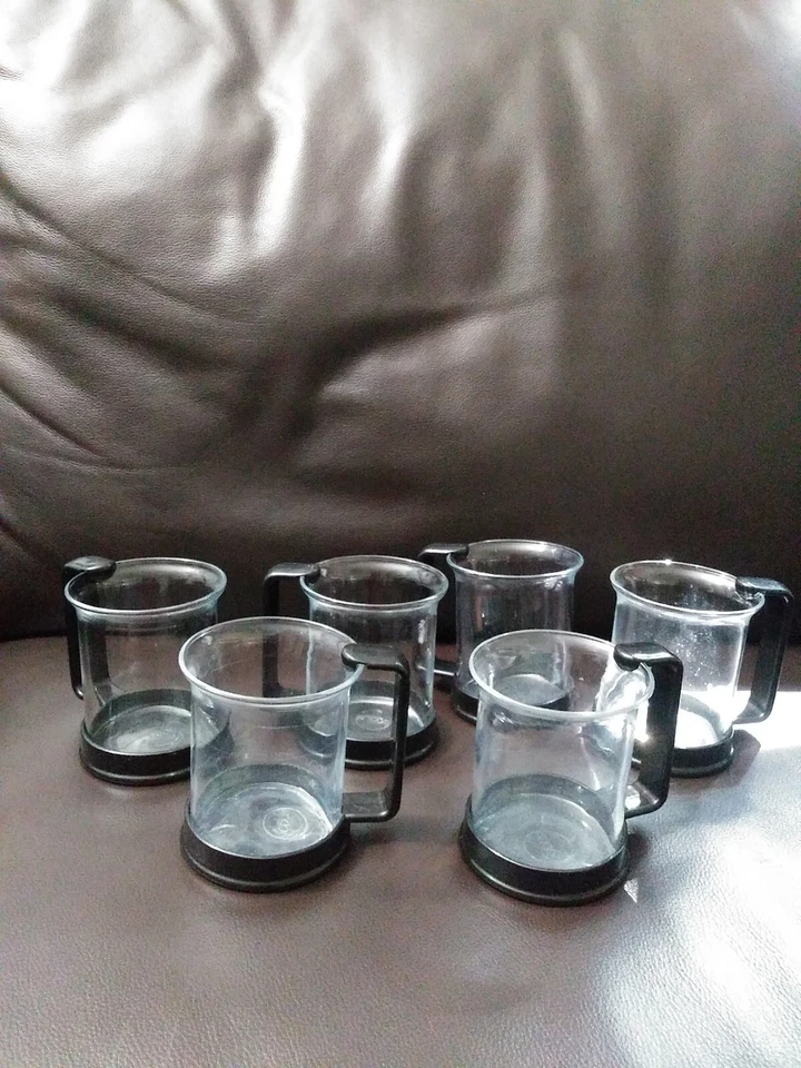 Bodum Glass Espresso Cups Black Handles Set of Six, 6 Ounces - Image 1 of 4