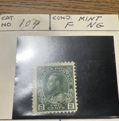 CANADA - ADMIRAL ISSUE - GEORGE V - 2 CENT -  GREEN - UN#107 - Stamp - Image 1 of 2
