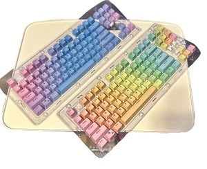 Pink Blue Purple Ombre Fade Mechanical Gaming Keyboard RGB LED Rainbow Keycaps - Picture 1 of 9