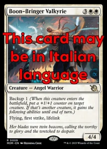 MTG BOON-BRINGER VALKYRIE EXC - VALCHIRIA LATRICE DI DONI 9 - MOM - MAGIC - Picture 1 of 1