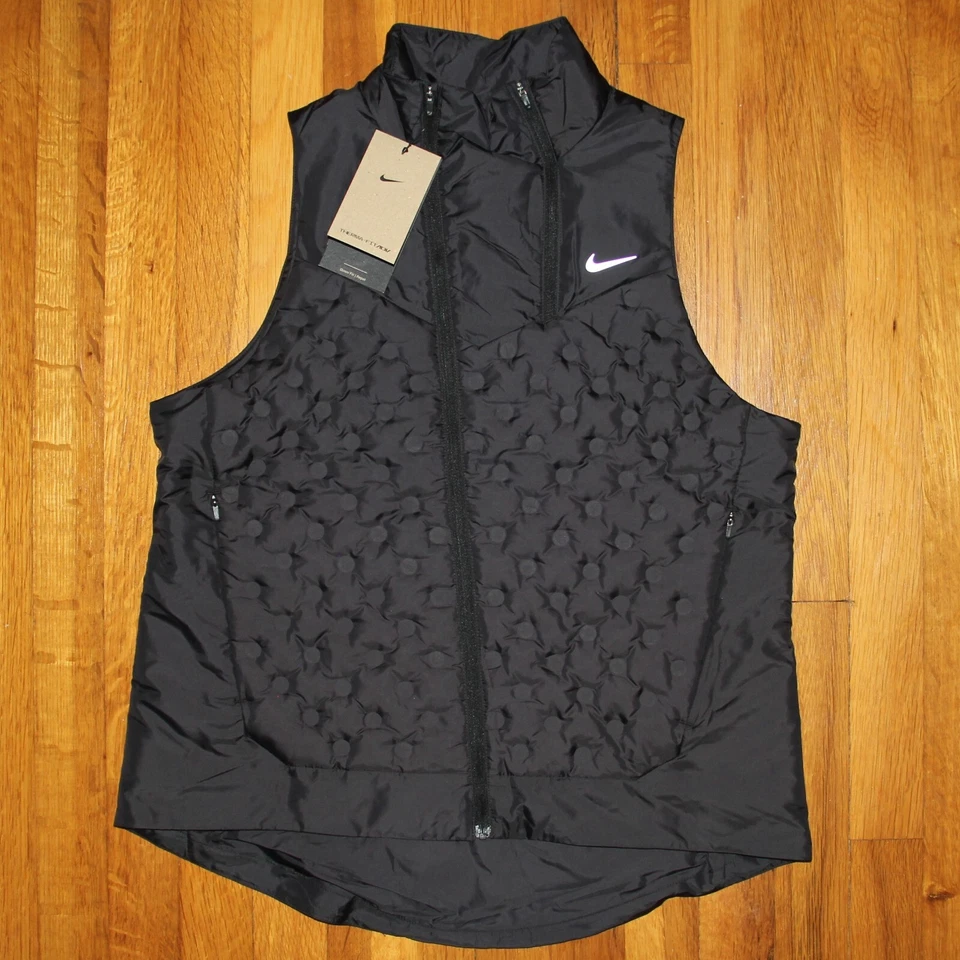 Nike Therma-Fit ADV Repel AeroLoft Running Vest Womens Large Black FB7606-010