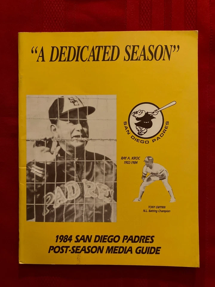 1984 MLB San Diego Padres postseason media guide / First World Series / Gwynn - Image 1 of 1