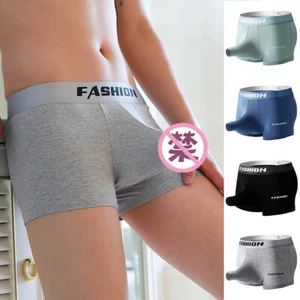 Men Sexy Open Front Boxer Shorts Briefs Pouch Elephant Nose Underwear Panties US - Picture 1 of 24