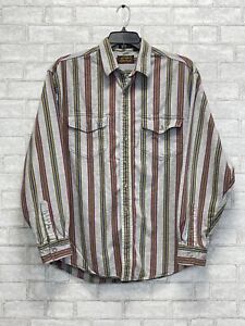 Vintage Eddie Bauer McKinley Cloth Shirt Men's Size XLT Multicolor Striped USA