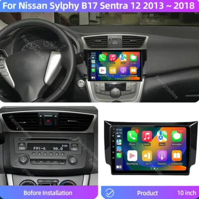 For Nissan Sentra Sylphy 2012-2018 Android 13 4+64G Car Stereo Radio GPS CarPlay - Image 1 of 4