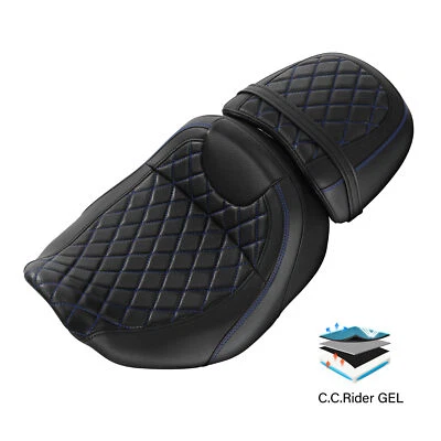 Gel Driver & Passenger Seat Fit For Harley Touring Street Road Glide 2024-2025 — 第 1/4 张图片