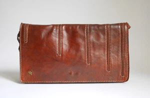 The Bridge Vintage Damen Handtasche Clutch Schultertasche Leder, braun - Bild 1 von 15