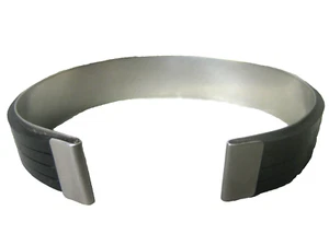Vintage stainless steel cuff bracelet bangle - Picture 1 of 6