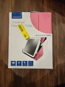 Insignia Universal FlexView Folio Case for most 9" to 11" tablets Pink Open Box - Picture 1 of 1
